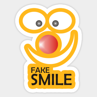 fake smile Sticker